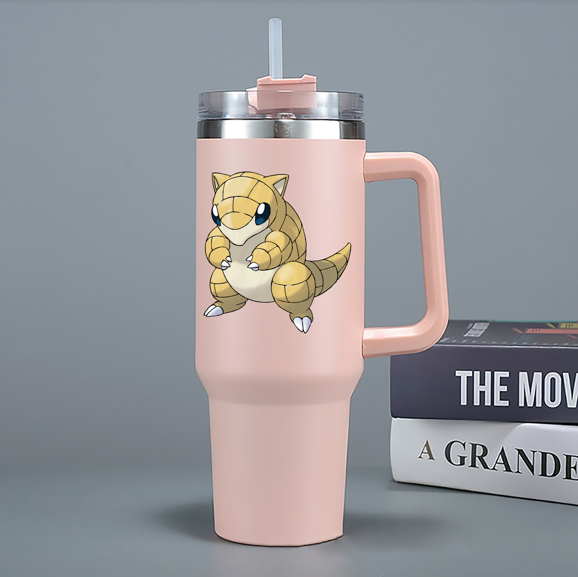 （画像用） ポケットモンスター Pokémon 1200mL車用タンブラー - クリスタルステッカー（プラスチックストロー付き）